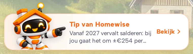 Tip van Homewise over het einde van salderen